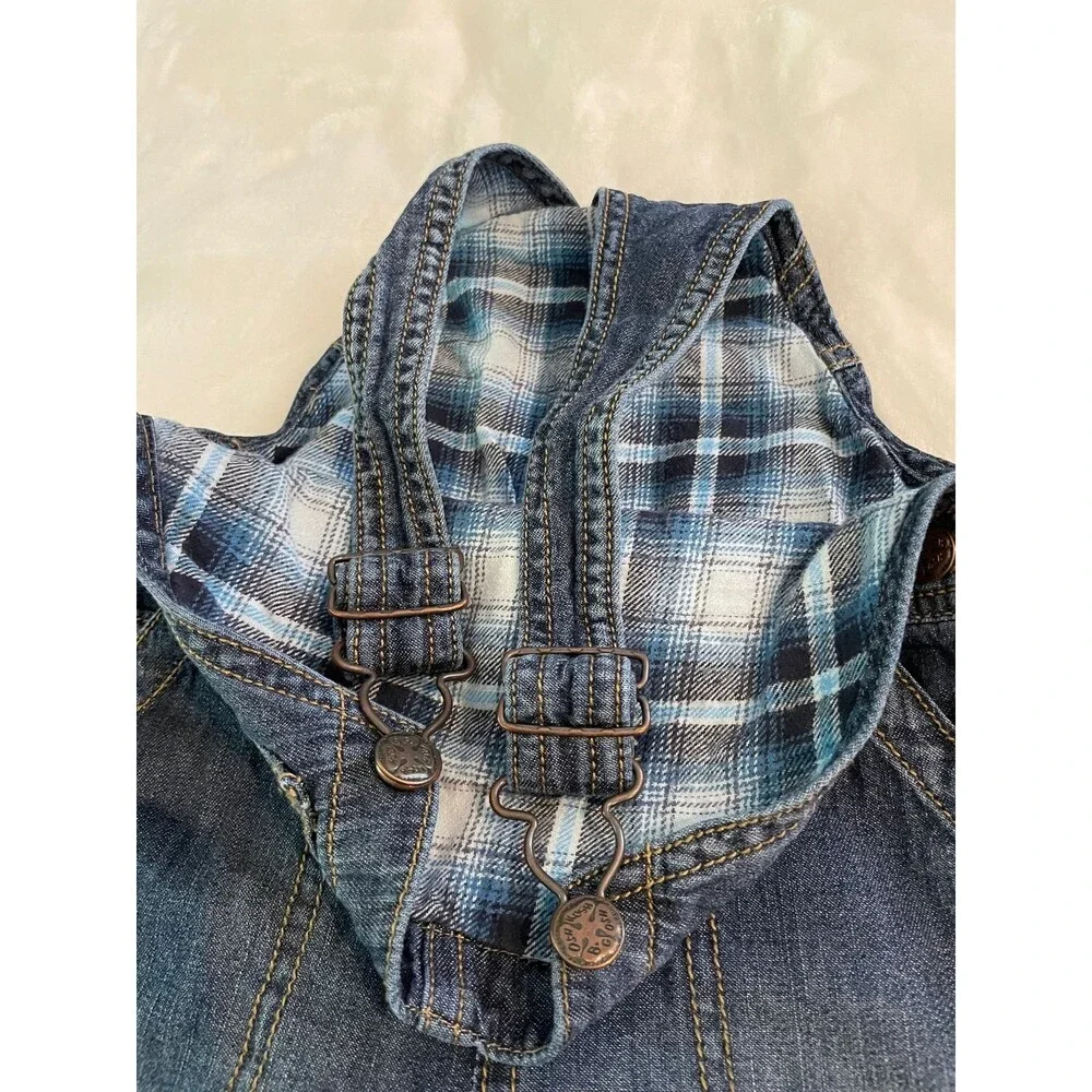 OshKosh Bgosh Vestbak Overalls Flannel Lined Size 24 Months Cotton Toddler